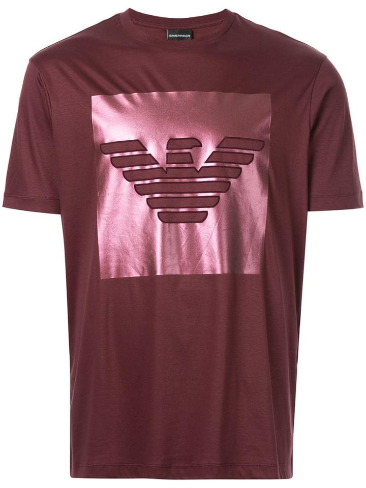 Emporio Armani Logo Stamp T-shirt - Red