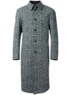 Loveless Plaid Mid Coat, Men's, Size: 3, Black, Lambs Wool/acrylic/polyester/nylon
