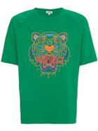 Kenzo Tiger Print Raglan Sleeve T Shirt - Green