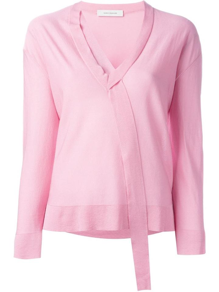 Cédric Charlier Asymmetric V Neck Sweater