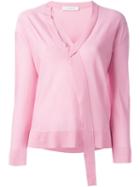 Cédric Charlier Asymmetric V Neck Sweater