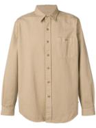 Ami Paris Classic-wide Fit Shirt With Buttoned Chest Pocket - Neutrals