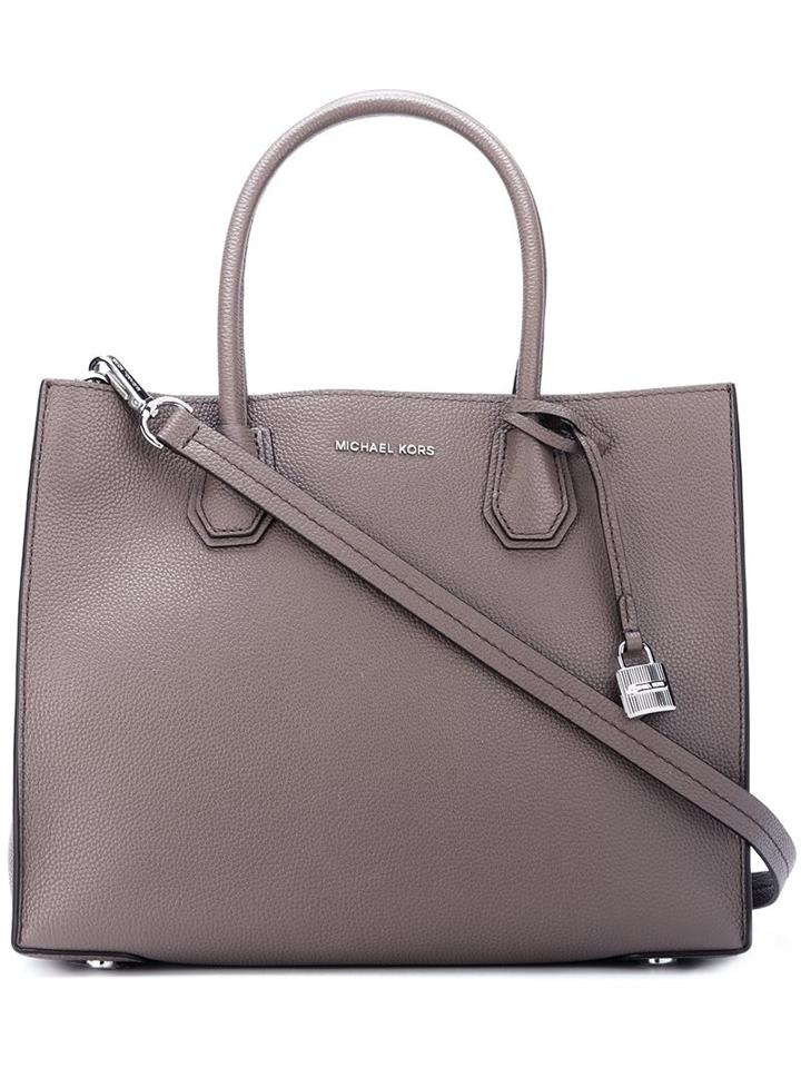 Michael Michael Kors Snap Closure Tote Bag, Women's, Grey