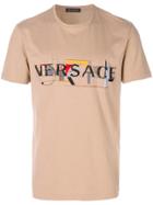 Versace Abstract Print T-shirt - Brown