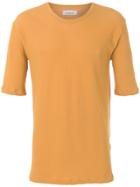 Laneus Side Slit T-shirt - Yellow & Orange