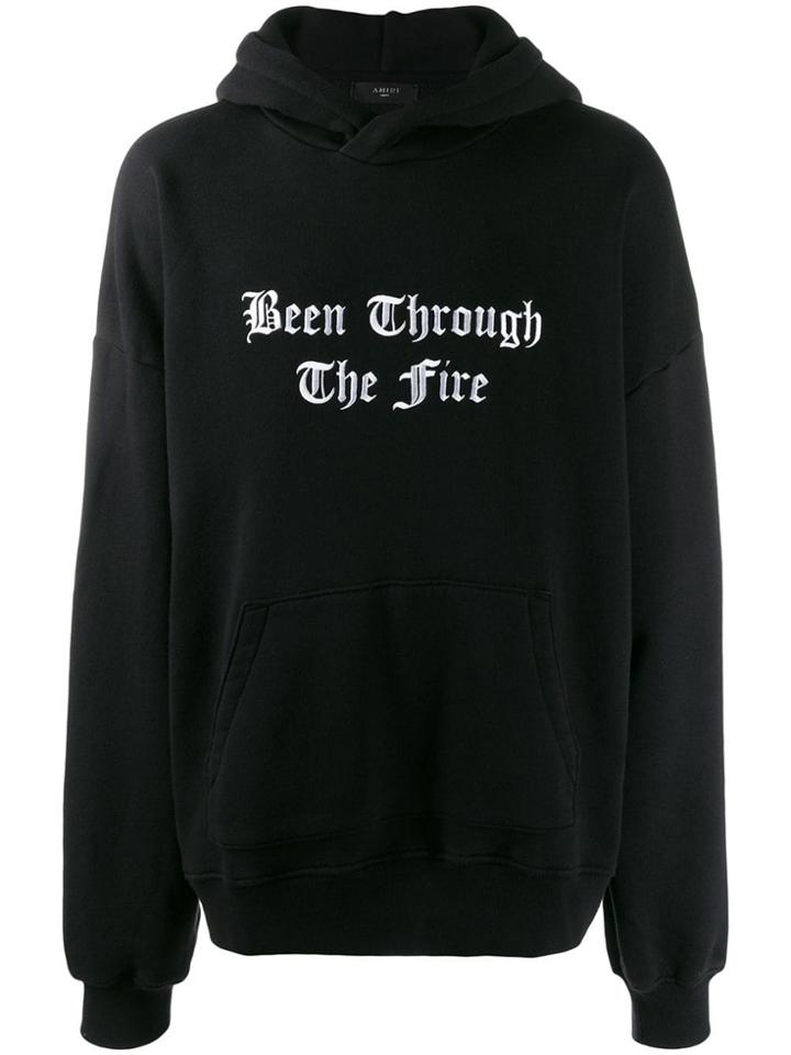 Amiri Embroidered Hoodie - Black