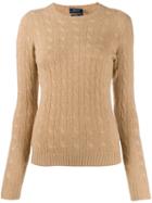 Polo Ralph Lauren Fitted Cable-knit Sweater - Brown