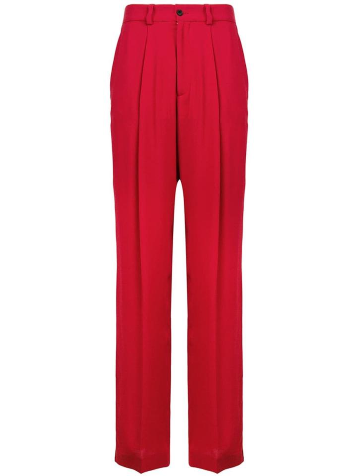 Joseph Riska Silk Trousers - Red