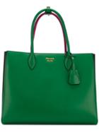 Prada Colour Block Tote Bag, Women's, Calf Leather