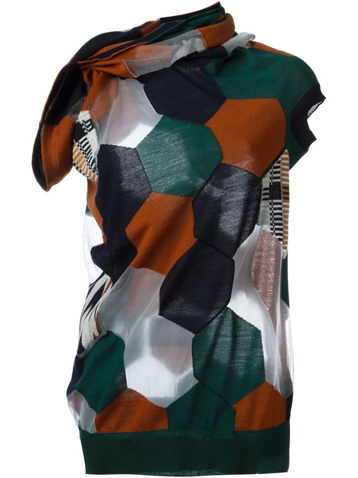 Junya Watanabe Comme Des Garçons Hexagon Intarsia Knit Top