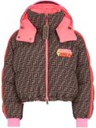 Fendi Oversized Detachable Hood Jacket - Brown