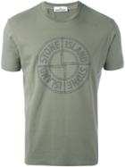 Stone Island Logo Print T-shirt, Men's, Size: Small, Green, Cotton