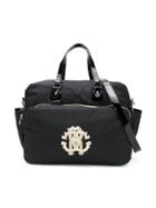 Roberto Cavalli Junior Logo Embroidered Changing Bag - Black
