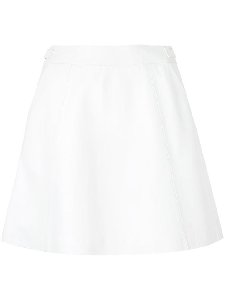 Loveless - A-line Mini Skirt - Women - Leather - 9, White, Leather