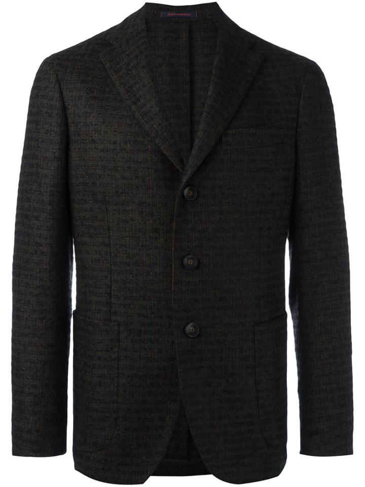 The Gigi Three-button Blazer, Men's, Size: 52, Green, Cotton/polyamide/cupro/virgin Wool