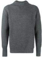 Andersen-andersen Crew Neck Jumper, Men's, Size: Medium, Grey, Merino
