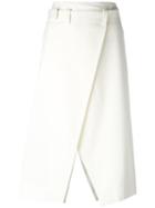 Cédric Charlier Front Split Skirt, Women's, Size: 40, White, Cotton/other Fibers