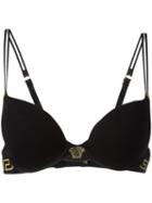 Versace Medusa Triangle Bikini, Women's, Size: 3, Black, Cotton/spandex/elastane/polyamide