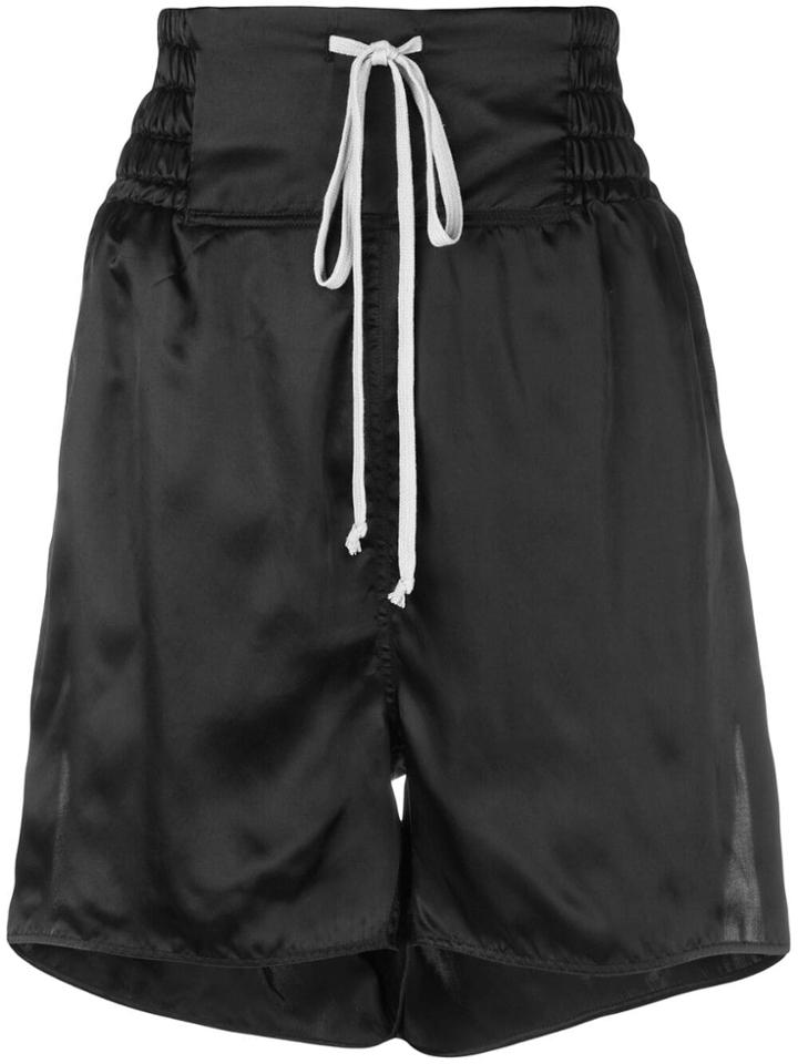 Rick Owens High Rise Shorts - Black
