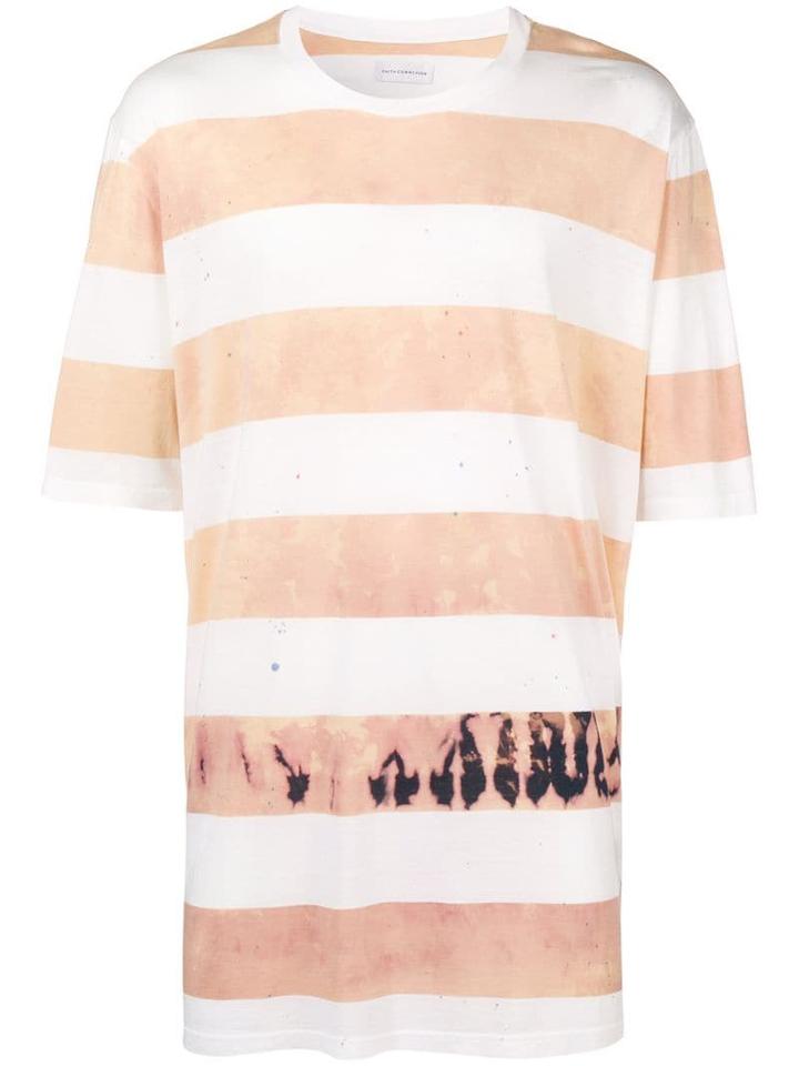 Faith Connexion Tie Dye Striped T-shirt - Neutrals