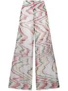 Missoni Mare Sheer Woven Flare Trousers - White