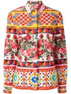 Dolce & Gabbana Mambo Print Shirt, Women's, Size: 44, Cotton