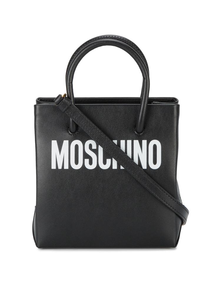 Moschino Logo Print Tote Bag - Black