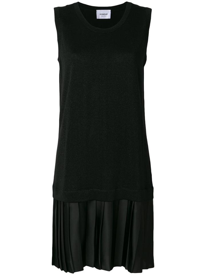 Dondup Pleated Shift Dress - Black