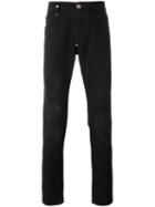 Philipp Plein Distressed Jeans, Men's, Size: 29, Black, Cotton/spandex/elastane/polyester
