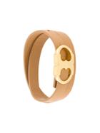 Tory Burch Gemini Link Double-wrap Bracelet - Brown