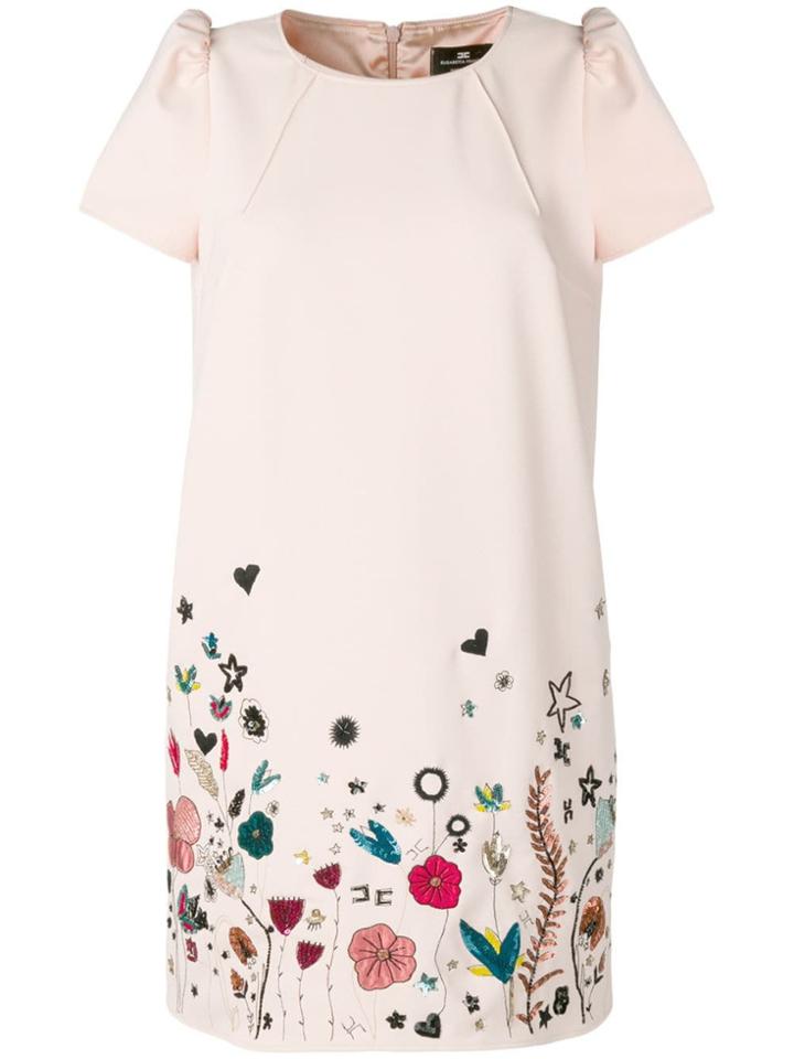 Elisabetta Franchi Floral Shift Dress - Pink