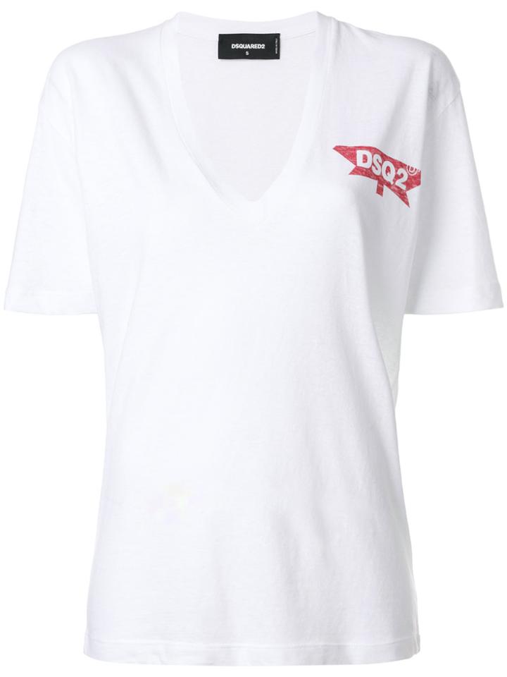 Dsquared2 Dsq2 V-neck T-shirt - White