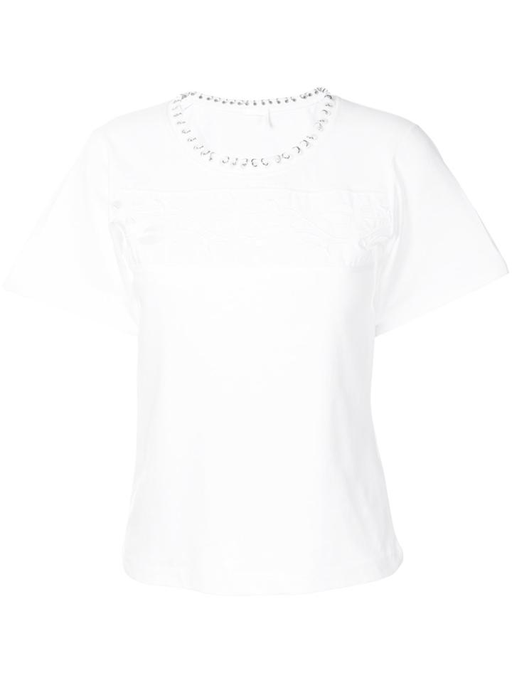 Chloé Cutout Embellished Top - White