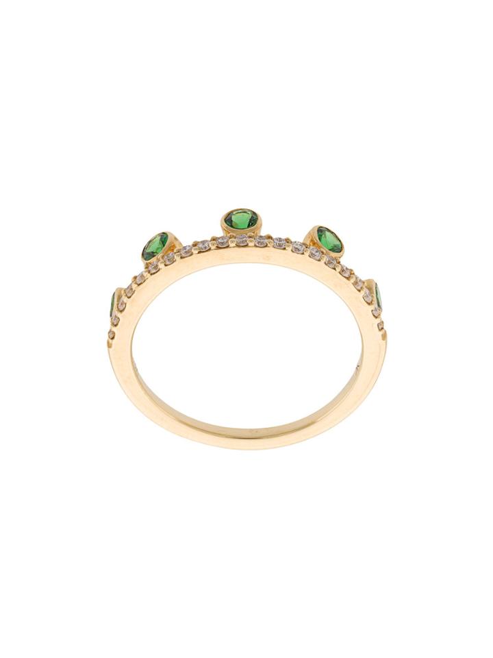 Khai Khai Tsavorite Crown Ring - Metallic