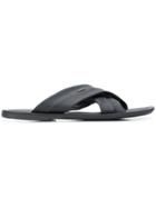 Fabi Cross-over Strao Sandals - Black