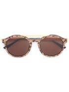 Thierry Lasry Round Frame Sunglasses, Women's, Brown, Glass/acetate