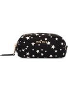 Miu Miu Star Print Make Up Case - Black