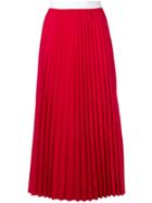 P.a.r.o.s.h. Logo Pleated Skirt - Red