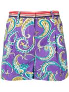 Philosophy Di Lorenzo Serafini Paisley Pattern Shorts - Purple