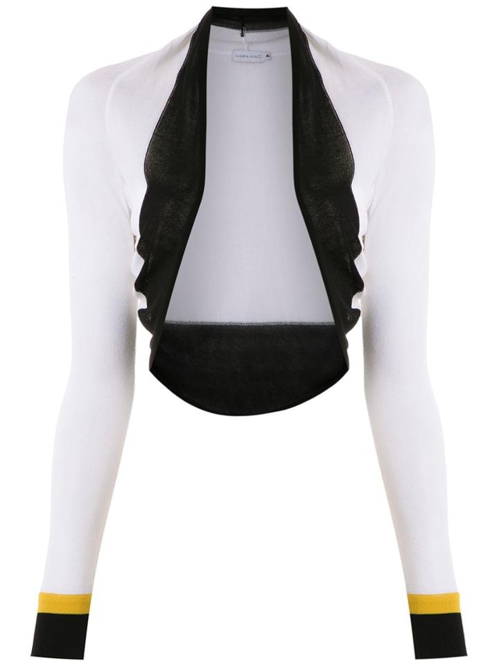 Mara Mac Knit Croppred Cardigan - White
