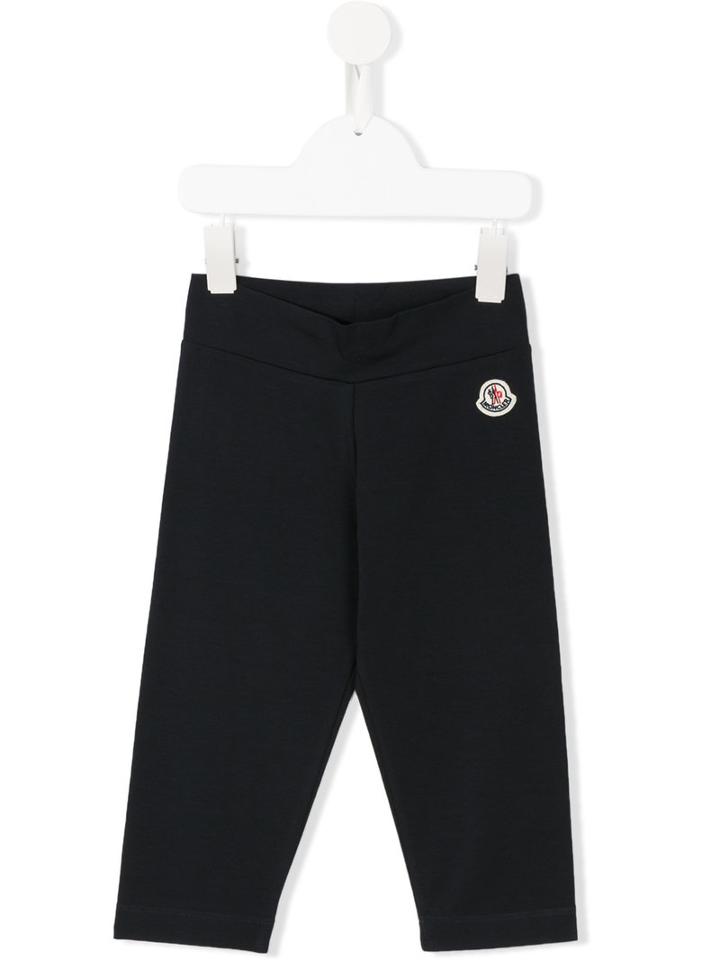 Moncler Kids Logo Patch Leggings, Girl's, Size: 12 Yrs, Blue