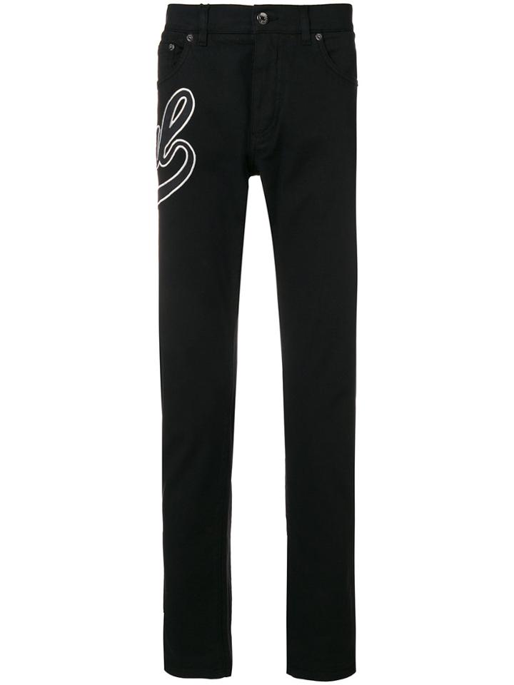 Dolce & Gabbana Royal Embroidered Jeans - Black