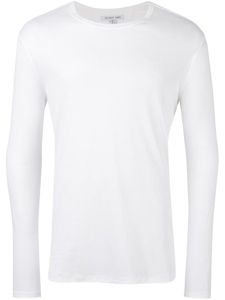 Helmut Lang Curved Hem T-shirt - White