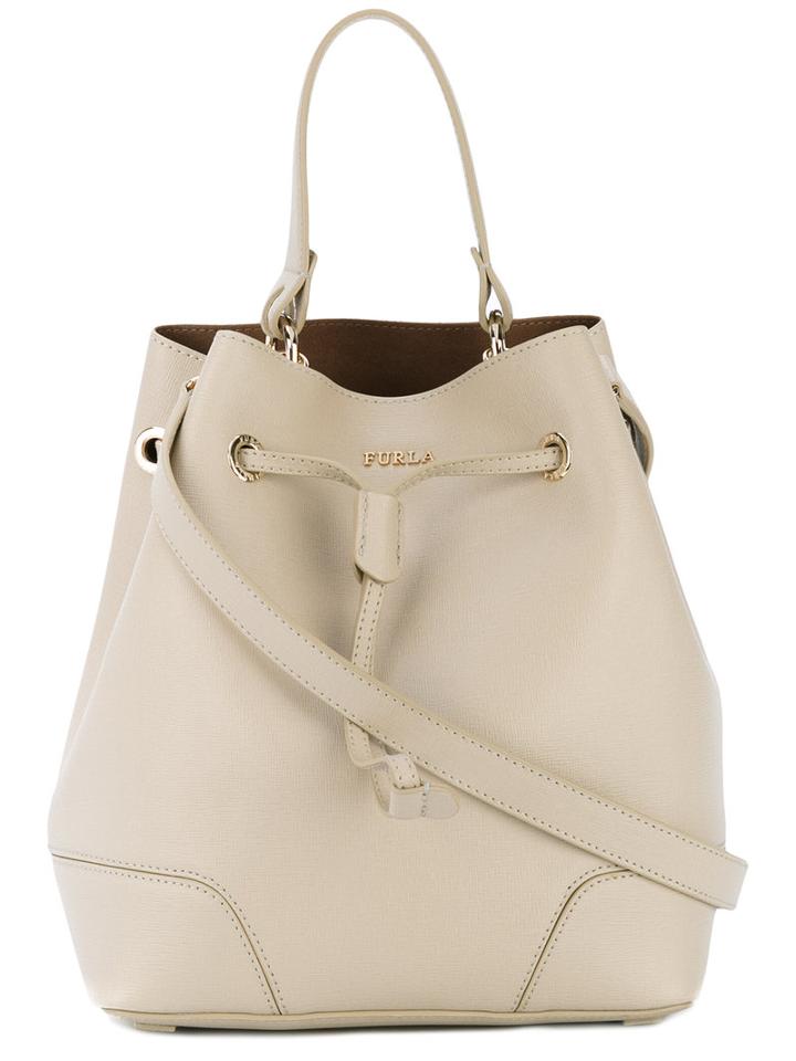 Furla - Stacy Drawstring Tote - Women - Calf Leather - One Size, Nude/neutrals, Calf Leather