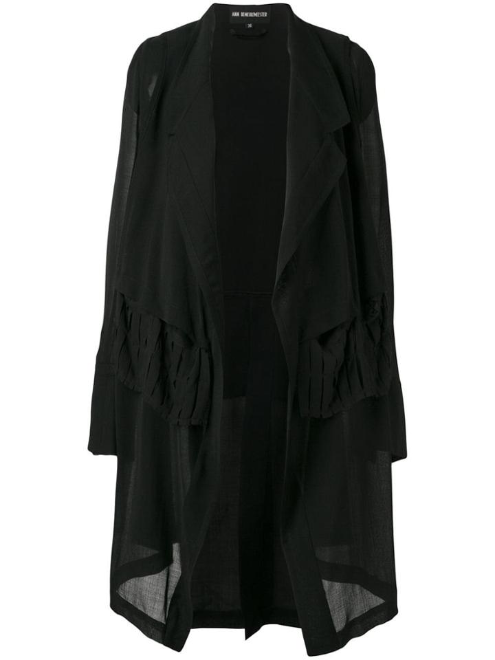 Ann Demeulemeester Asymmetric Hem Jacket - Black