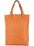 Loewe Logo Embossed Tote Bag - Brown