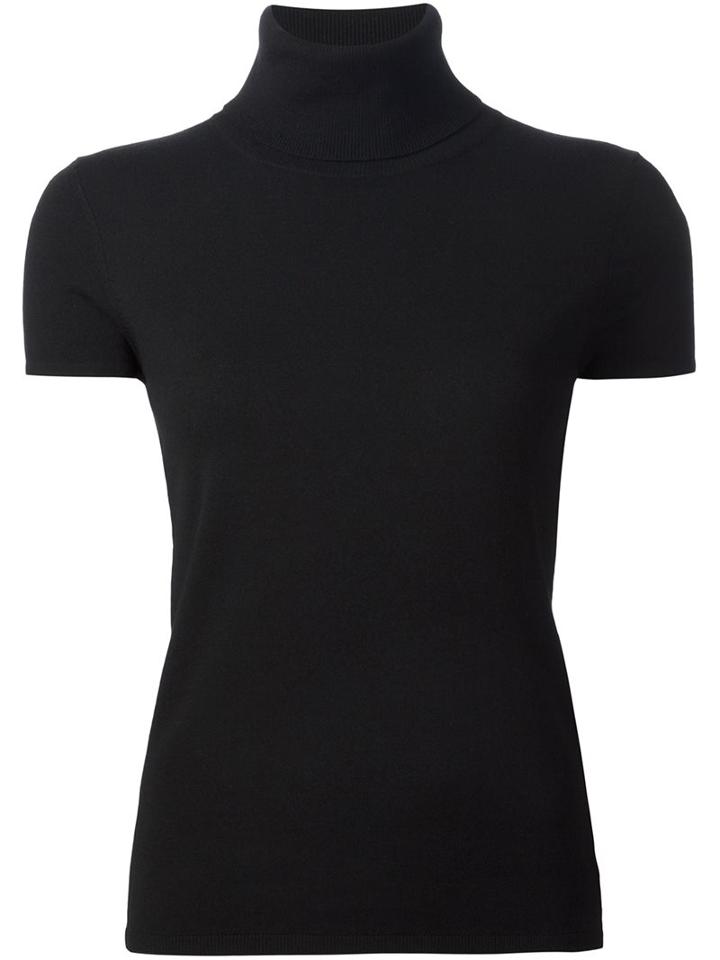 Theory Turtleneck Top, Women's, Size: Small, Black, Polyester/wool