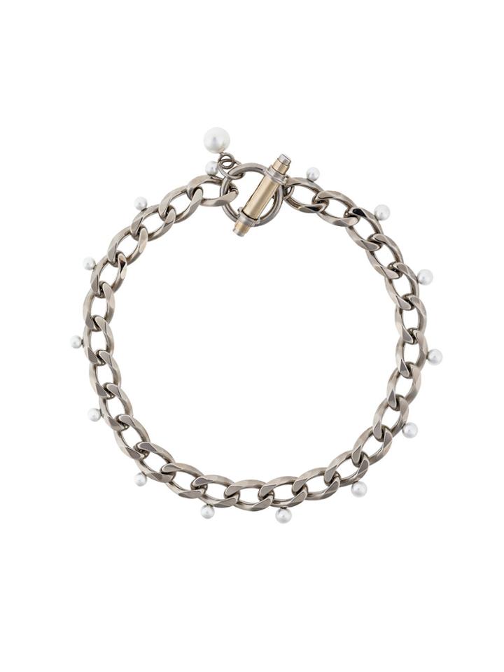 Givenchy Obsedia Faux Pearl Necklace - Metallic