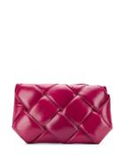Bottega Veneta Padded Woven Clutch - Red