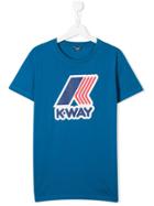 K Way Kids Printed Logo T-shirt - Blue
